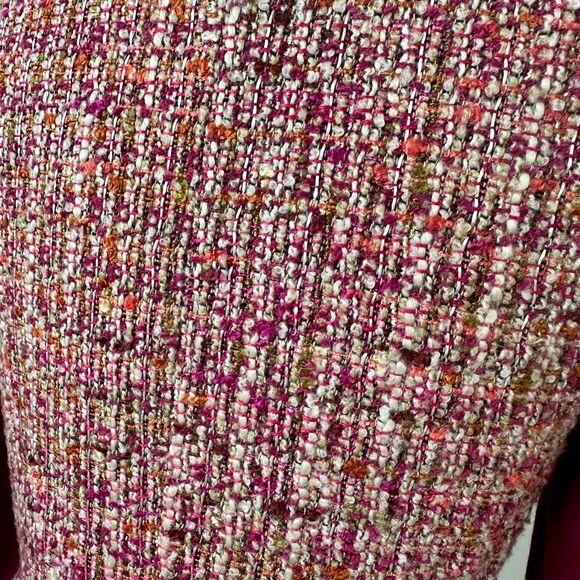 Anthropologie Cartonnier Pink Multicolor Rosily Tweed Jacket Size 4 - Picture 11 of 14